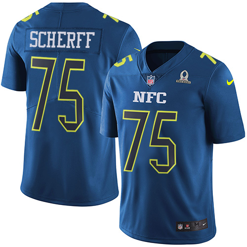 Nike Redskins #75 Brandon Scherff Navy Men's Stitched NFL Limited NFC Pro Bowl Jersey - Click Image to Close